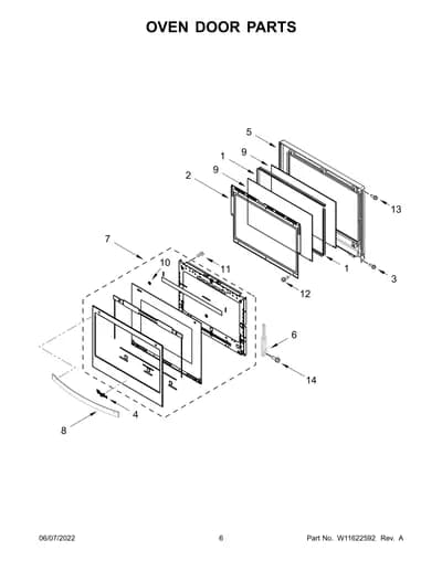 OVEN DOOR PARTS