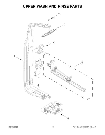 UPPER WASH AND RINSE PARTS