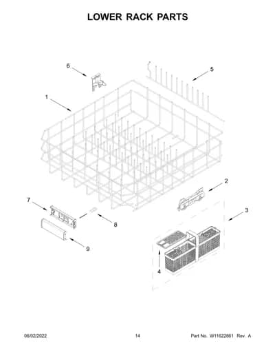 LOWER RACK PARTS