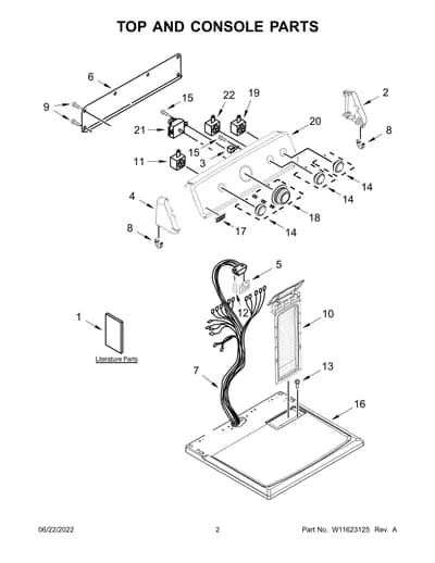 TOP AND CONSOLE PARTS
