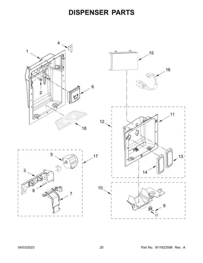 DISPENSER PARTS