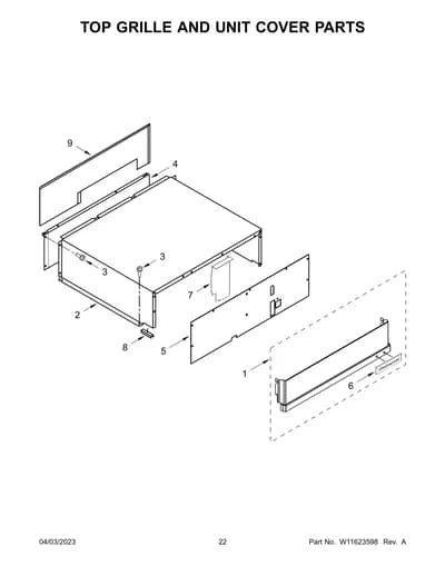 TOP GRILLE AND UNIT COVER PARTS