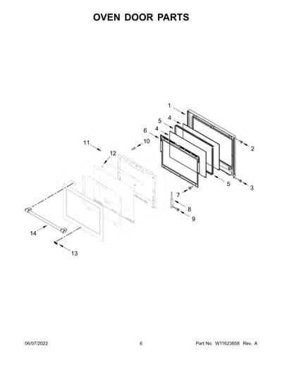 OVEN DOOR PARTS