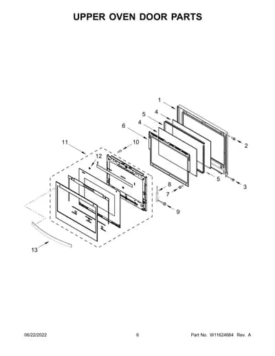 UPPER OVEN DOOR PARTS