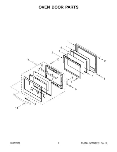 OVEN DOOR PARTS