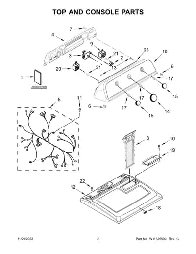 TOP AND CONSOLE PARTS