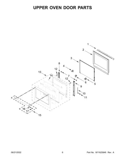 UPPER OVEN DOOR PARTS