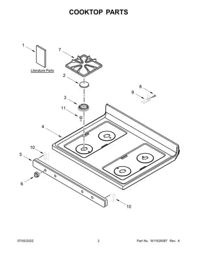 COOKTOP PARTS