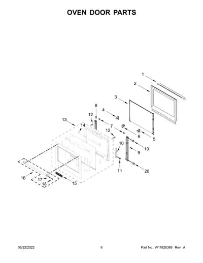 OVEN DOOR PARTS