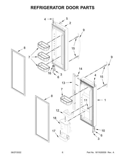 REFRIGERATOR DOOR PARTS