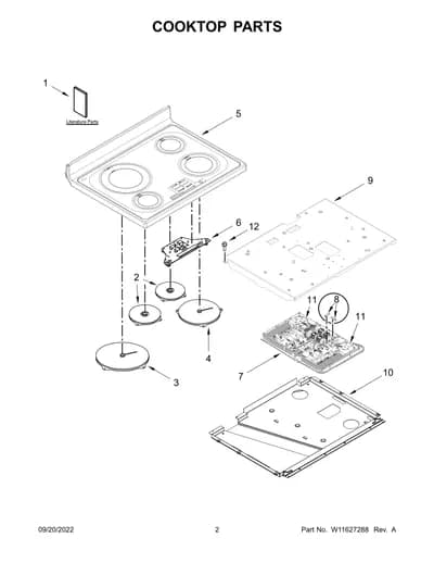 COOKTOP PARTS