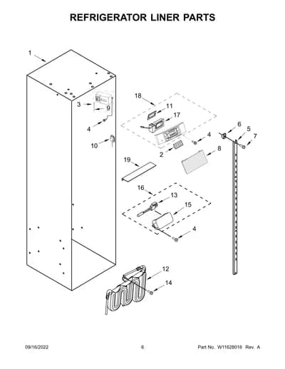 REFRIGERATOR LINER PARTS