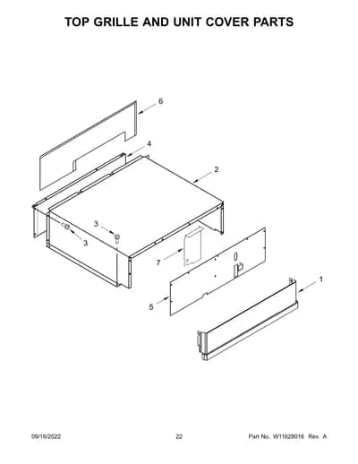 TOP GRILLE AND UNIT COVER PARTS