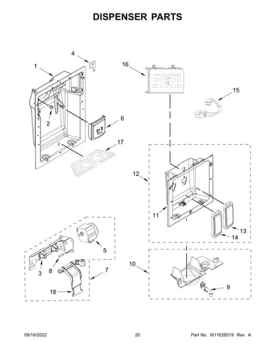 DISPENSER PARTS