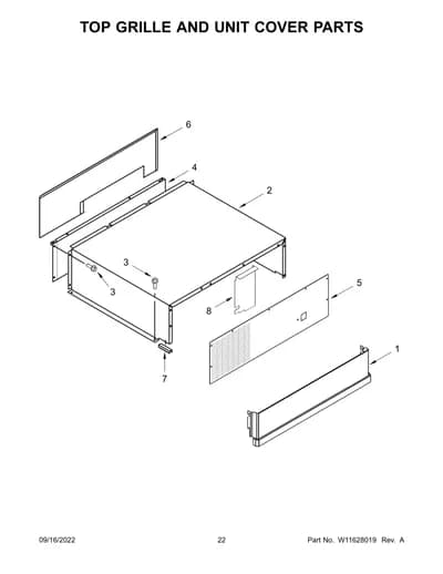 TOP GRILLE AND UNIT COVER PARTS