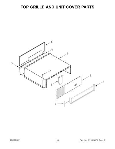TOP GRILLE AND UNIT COVER PARTS