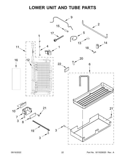 LOWER UNIT AND TUBE PARTS