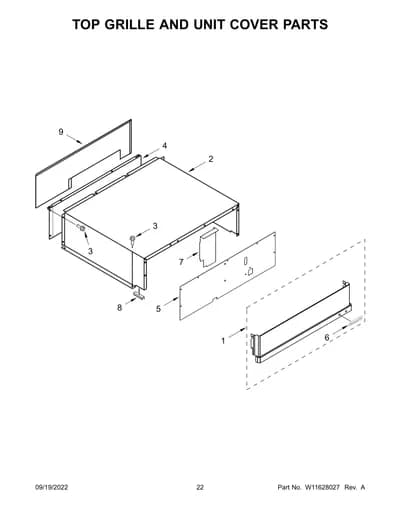 TOP GRILLE AND UNIT COVER PARTS
