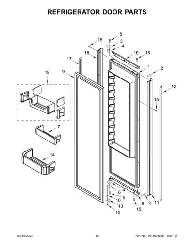 REFRIGERATOR DOOR PARTS