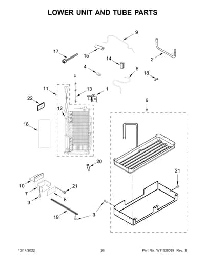 LOWER UNIT AND TUBE PARTS