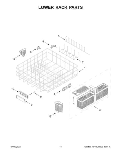LOWER RACK PARTS