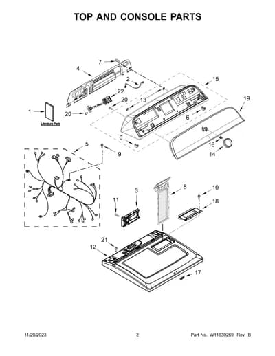 TOP AND CONSOLE PARTS