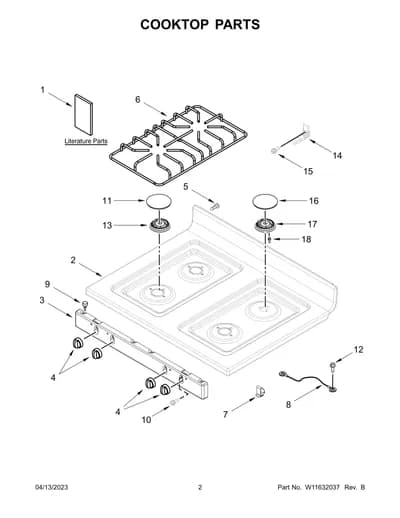 COOKTOP PARTS