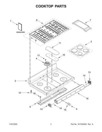 COOKTOP PARTS
