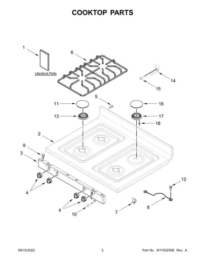 COOKTOP PARTS