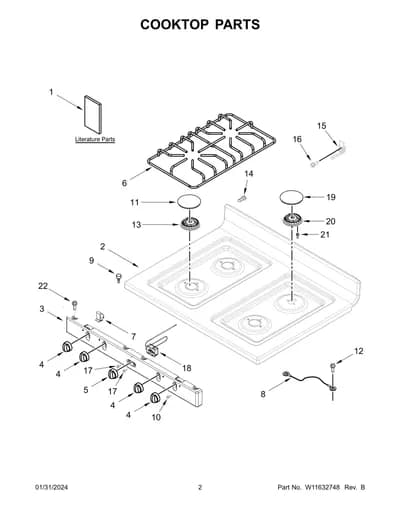 COOKTOP PARTS