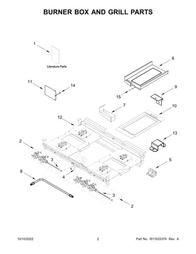 BURNER BOX AND GRILL PARTS