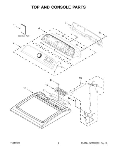 TOP AND CONSOLE PARTS
