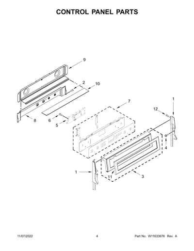 CONTROL PANEL PARTS