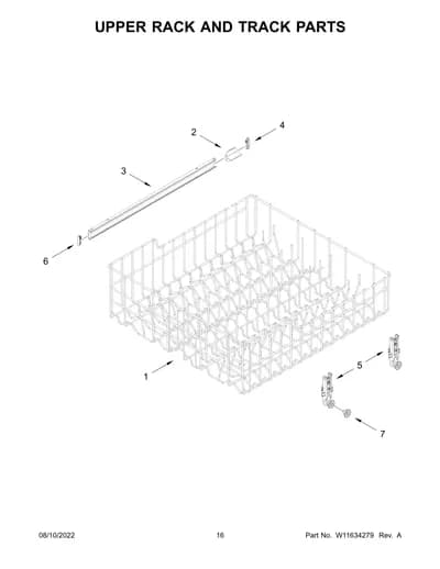 UPPER RACK AND TRACK PARTS