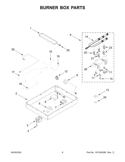 BURNER BOX PARTS