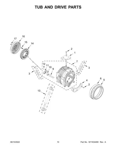 TUB AND DRIVE PARTS