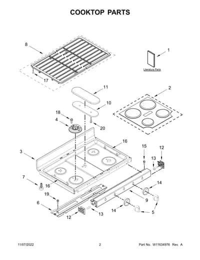 COOKTOP PARTS