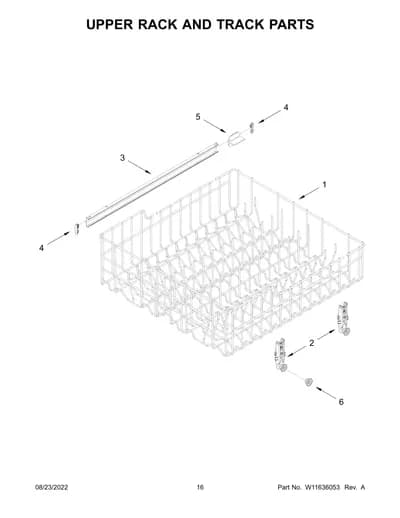 UPPER RACK AND TRACK PARTS