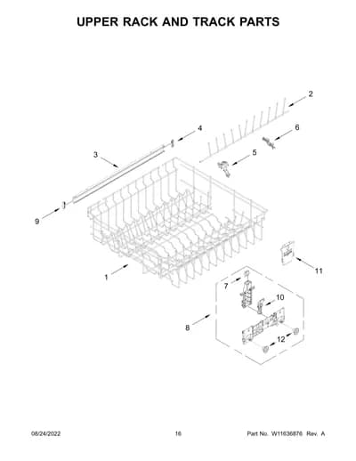 UPPER RACK AND TRACK PARTS