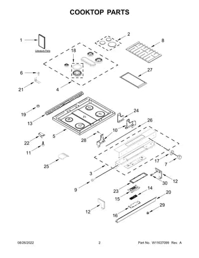 COOKTOP PARTS