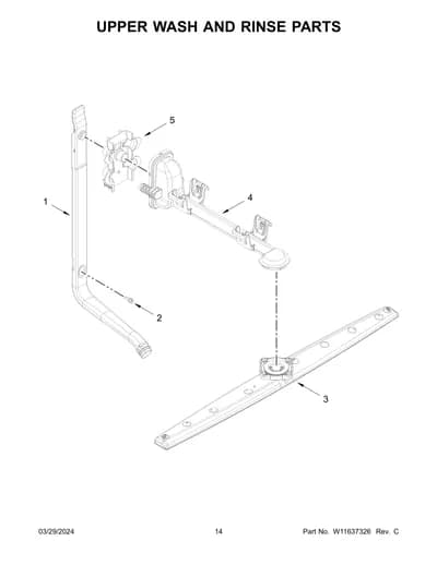 UPPER WASH AND RINSE PARTS