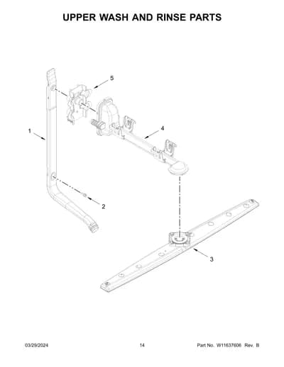 UPPER WASH AND RINSE PARTS
