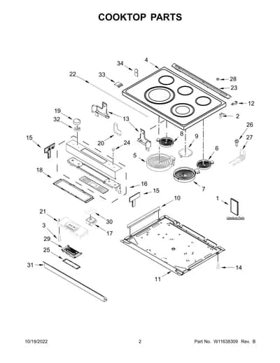 COOKTOP PARTS