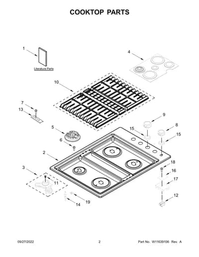 COOKTOP PARTS
