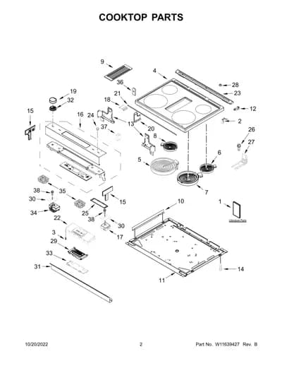 COOKTOP PARTS