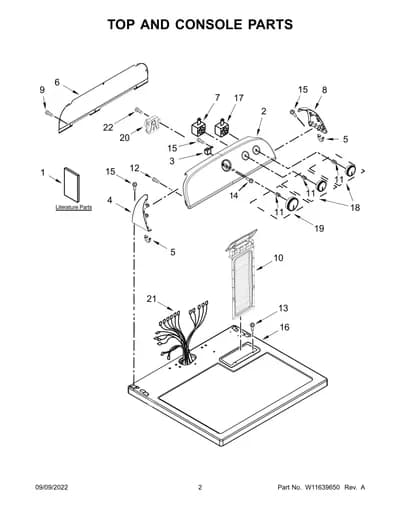 TOP AND CONSOLE PARTS
