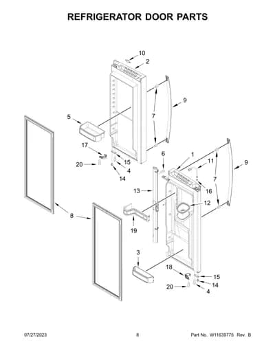 REFRIGERATOR DOOR PARTS