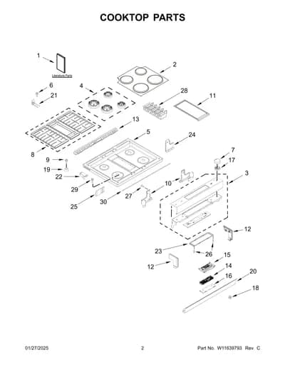 COOKTOP PARTS