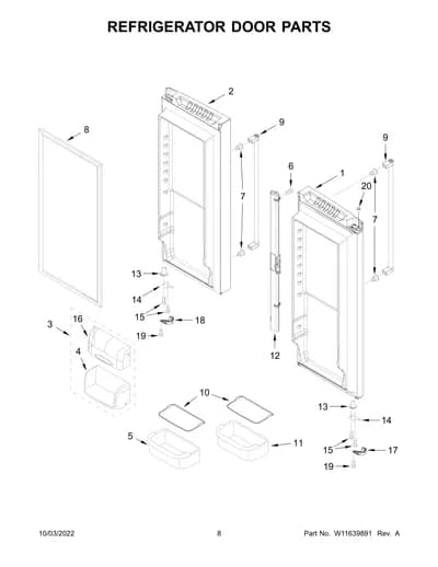 REFRIGERATOR DOOR PARTS