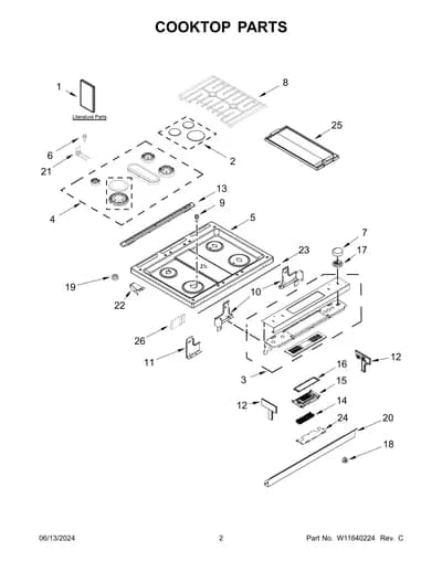 COOKTOP PARTS